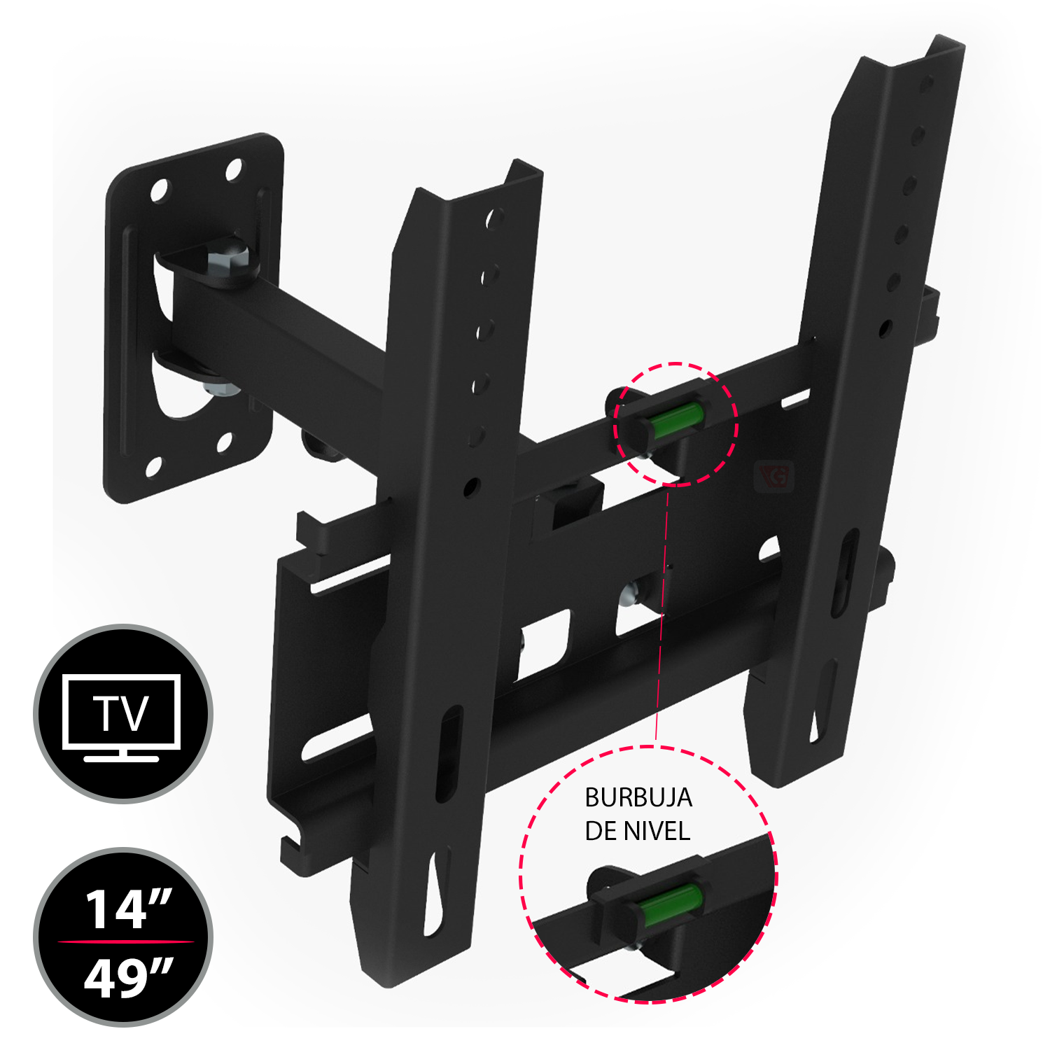 Rack Móvil Para TV de 14" a 49"JR30