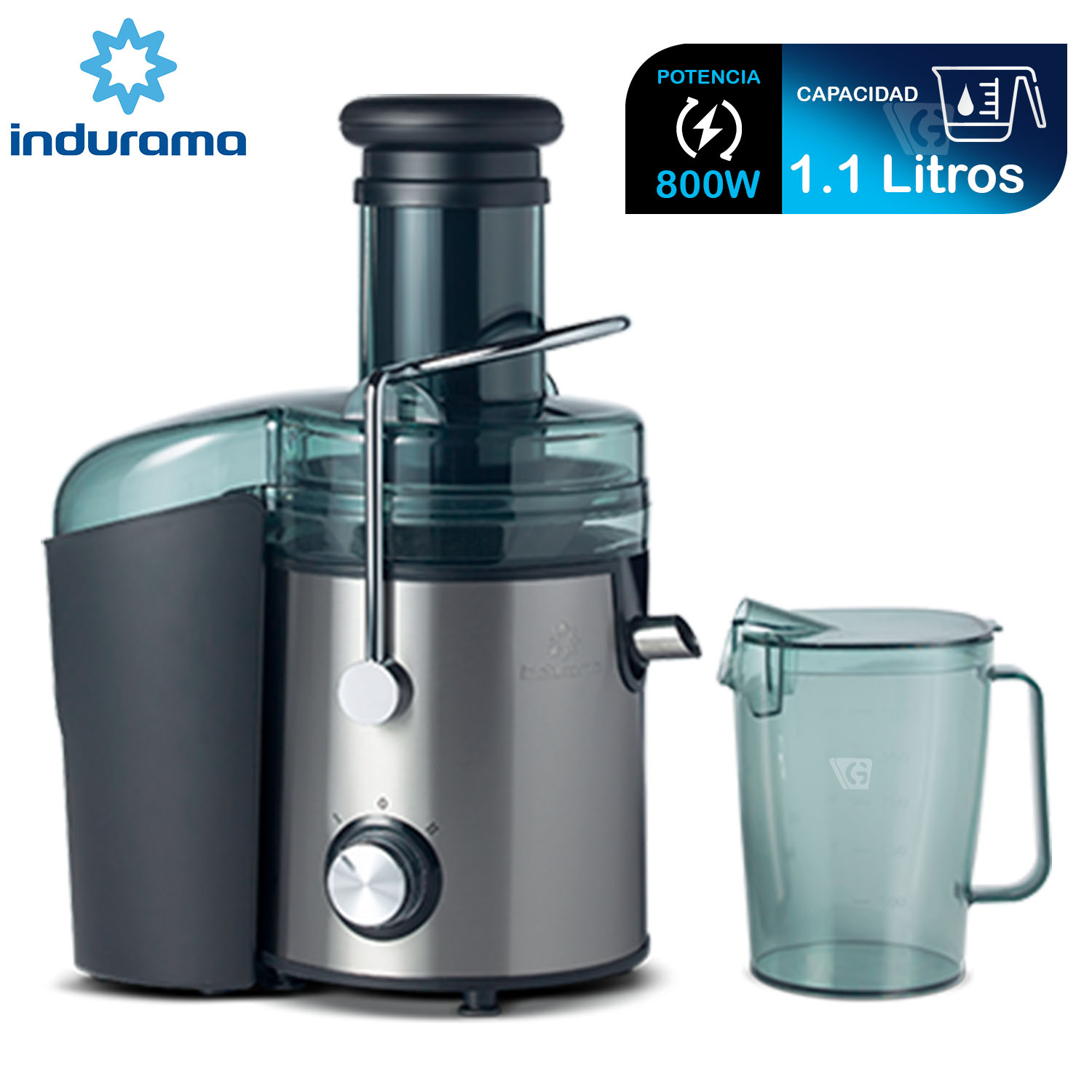 Extractor de Jugo 1.1 Litros Indurama EI-CR Acero