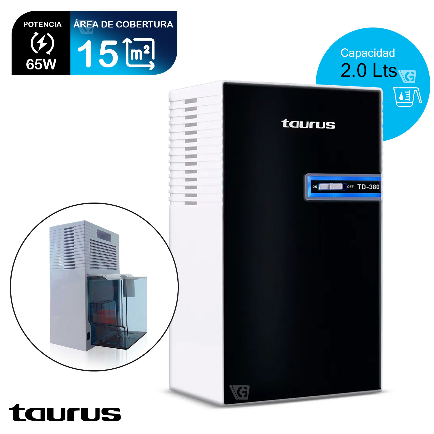 Deshumedecedor Taurus TD-380 65W 380ml/día