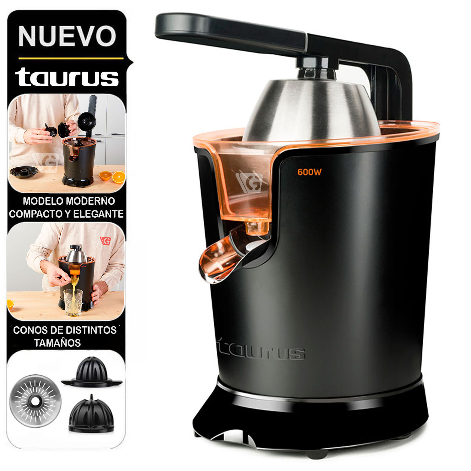 Exprimidor Taurus Citrus 600 Legend Negro