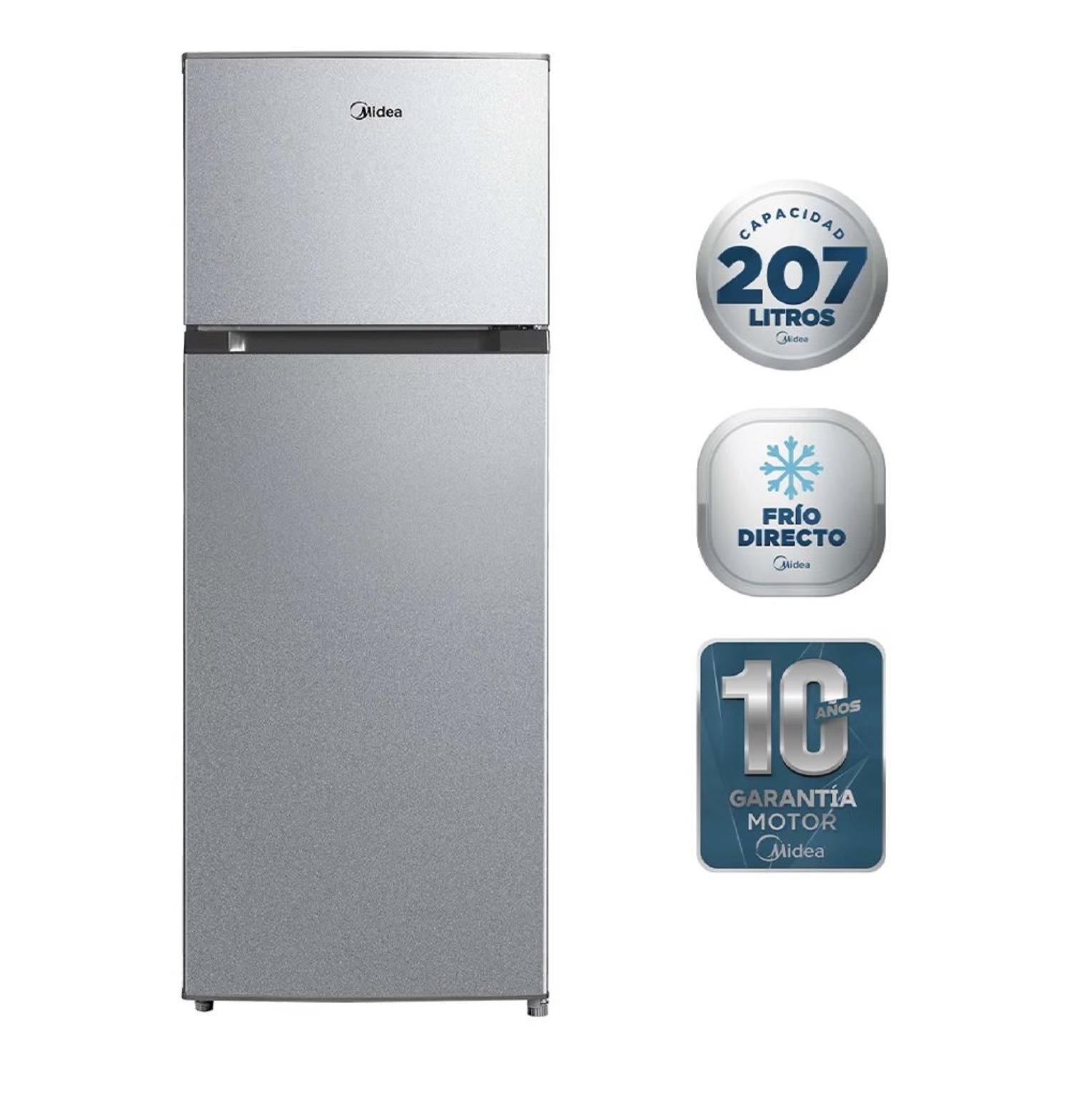 	 Refrigerador 2Pts Top Mount Lake Silver 210Lts MDRT294FGR50PE