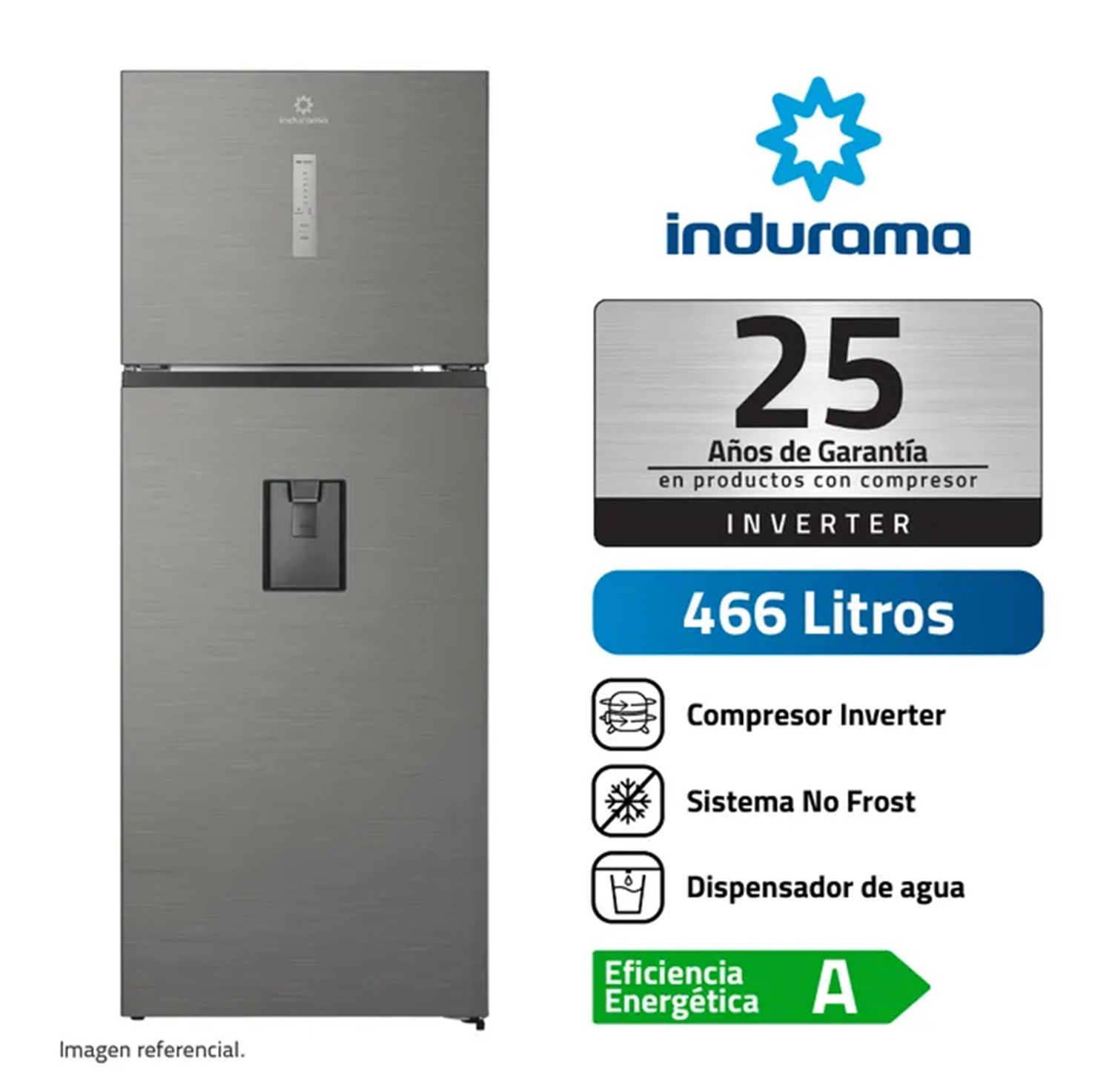 Refrigeradora Con Dispensador 466L Indurama RI-529DI