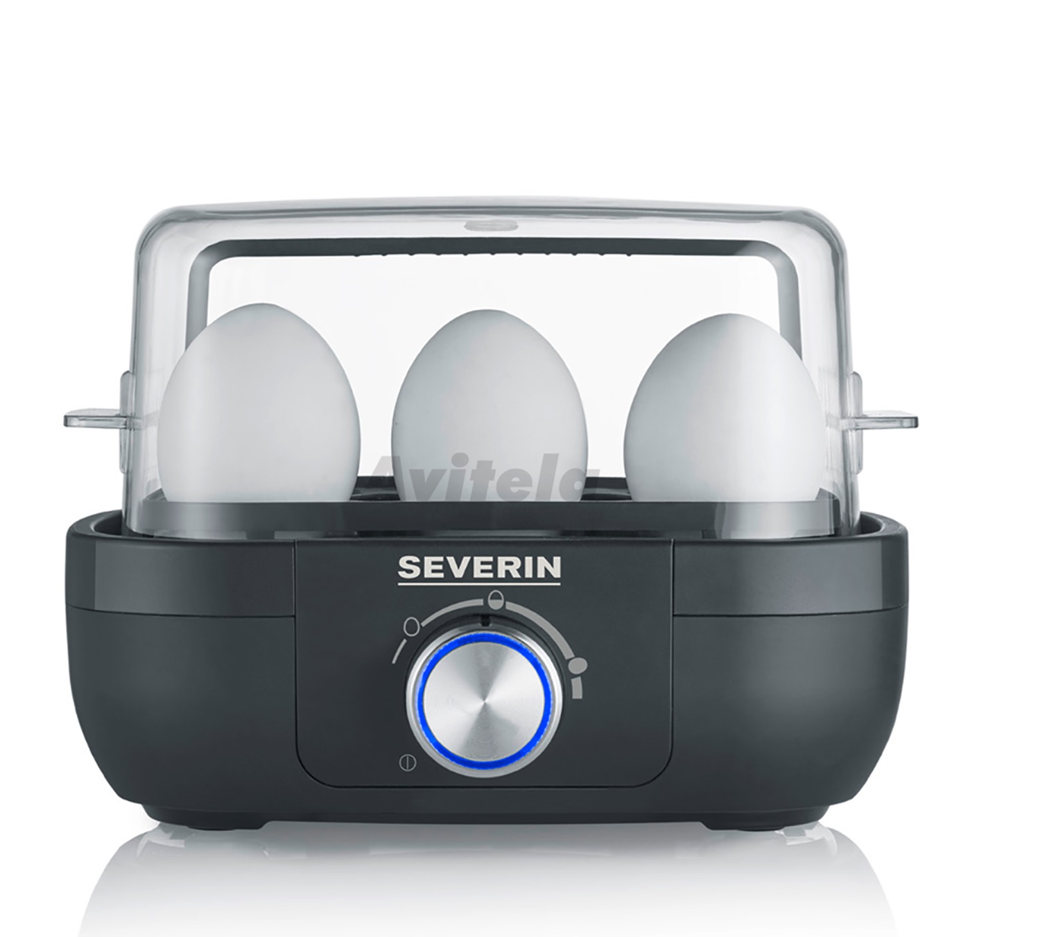 Hervidor de huevos Severin  negro con perilla EK 3166