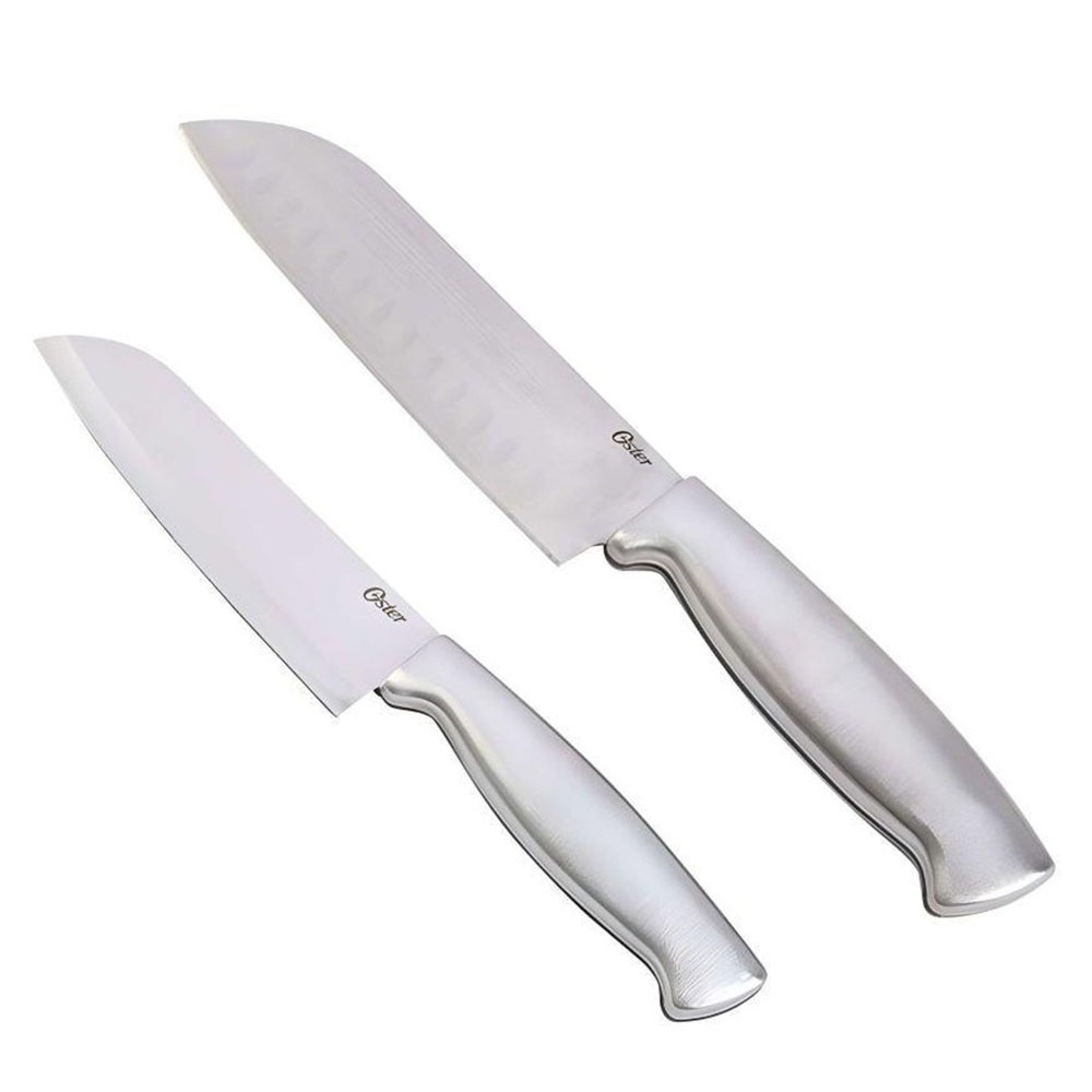 Set de Cuchillos Oster® 2Pzs Santoku Acero Inoxidable 91602 02