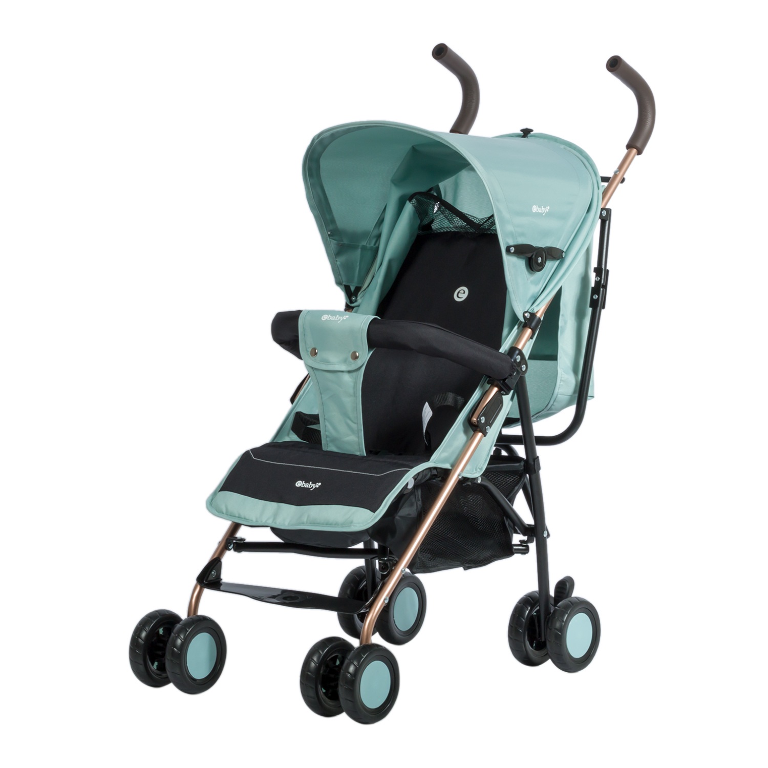 	 Coche Bastón Reclinable E baby Zazu EB217 Verde