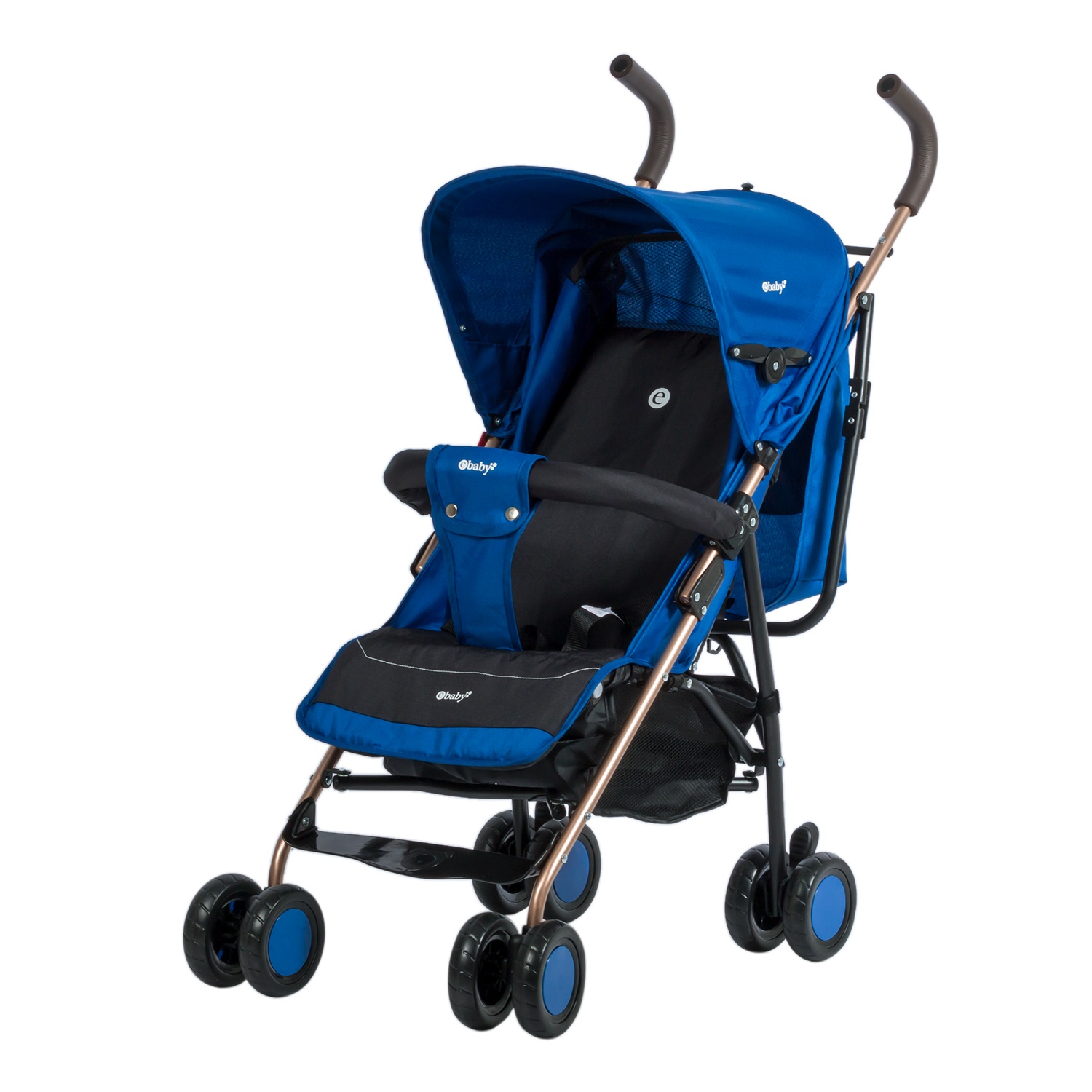 	 Coche Bastón Reclinable E baby Zazu EB217 Azul