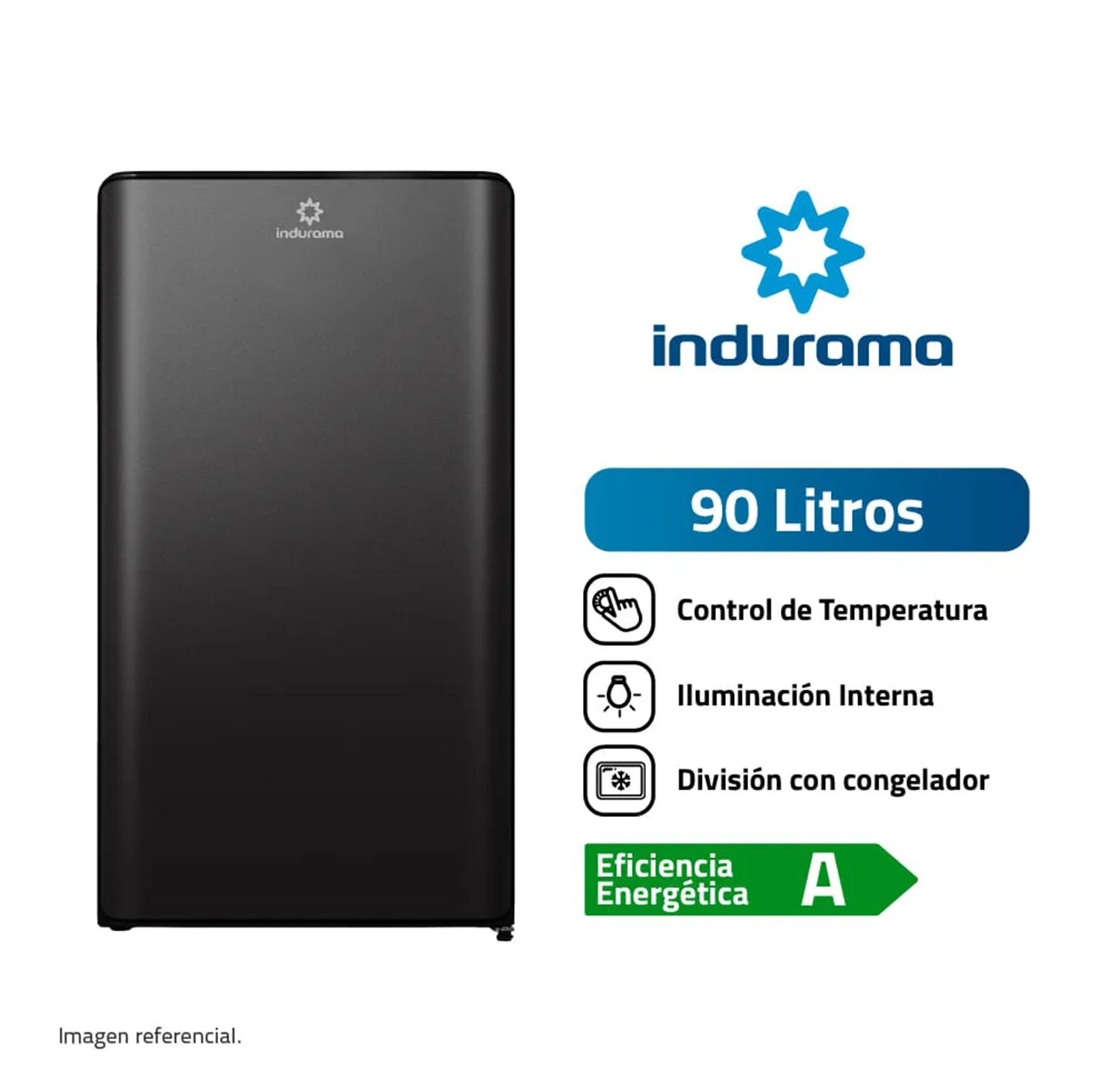 Frigobar Indurama 90L RI-109N Defrost Negro